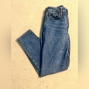 Old Navy High Waisted Straight Ankle Jeans, Size 4